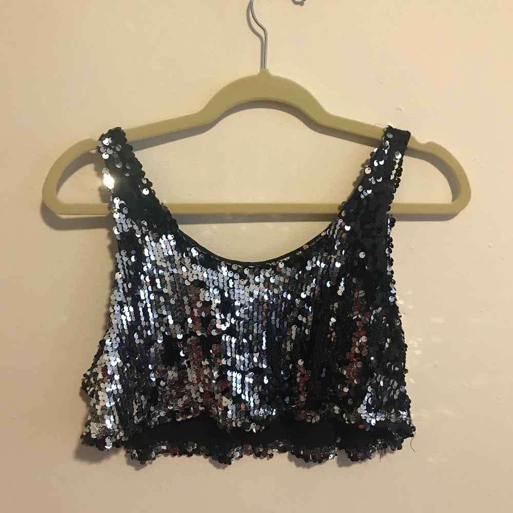 Nastygal glitter crop top